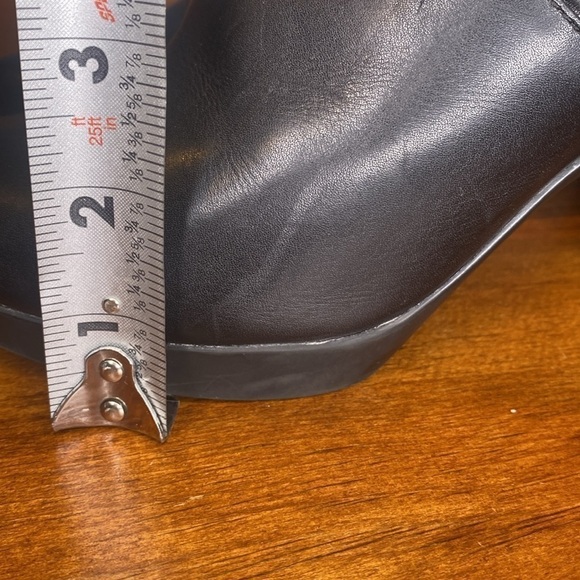 Umberto Raffini signature black Leather platform ankle boots Eu 39 US 8.5 - Picture 9 of 14